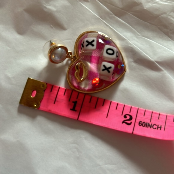 Betsey Johnson Checkered Gingham Earrings - Picture 6 of 6